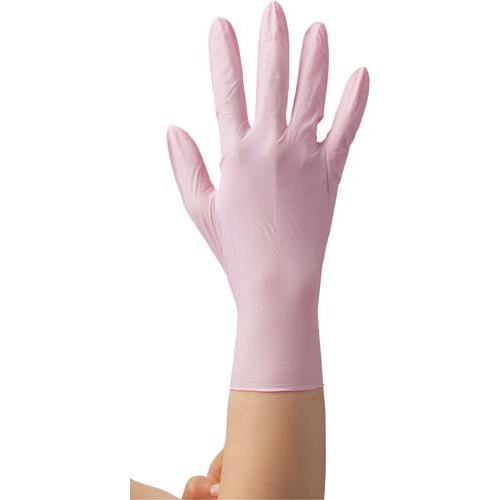 Amazon | ニトリルグローブ No.471 ピンク(粉なし) M 1箱(200枚)/61
